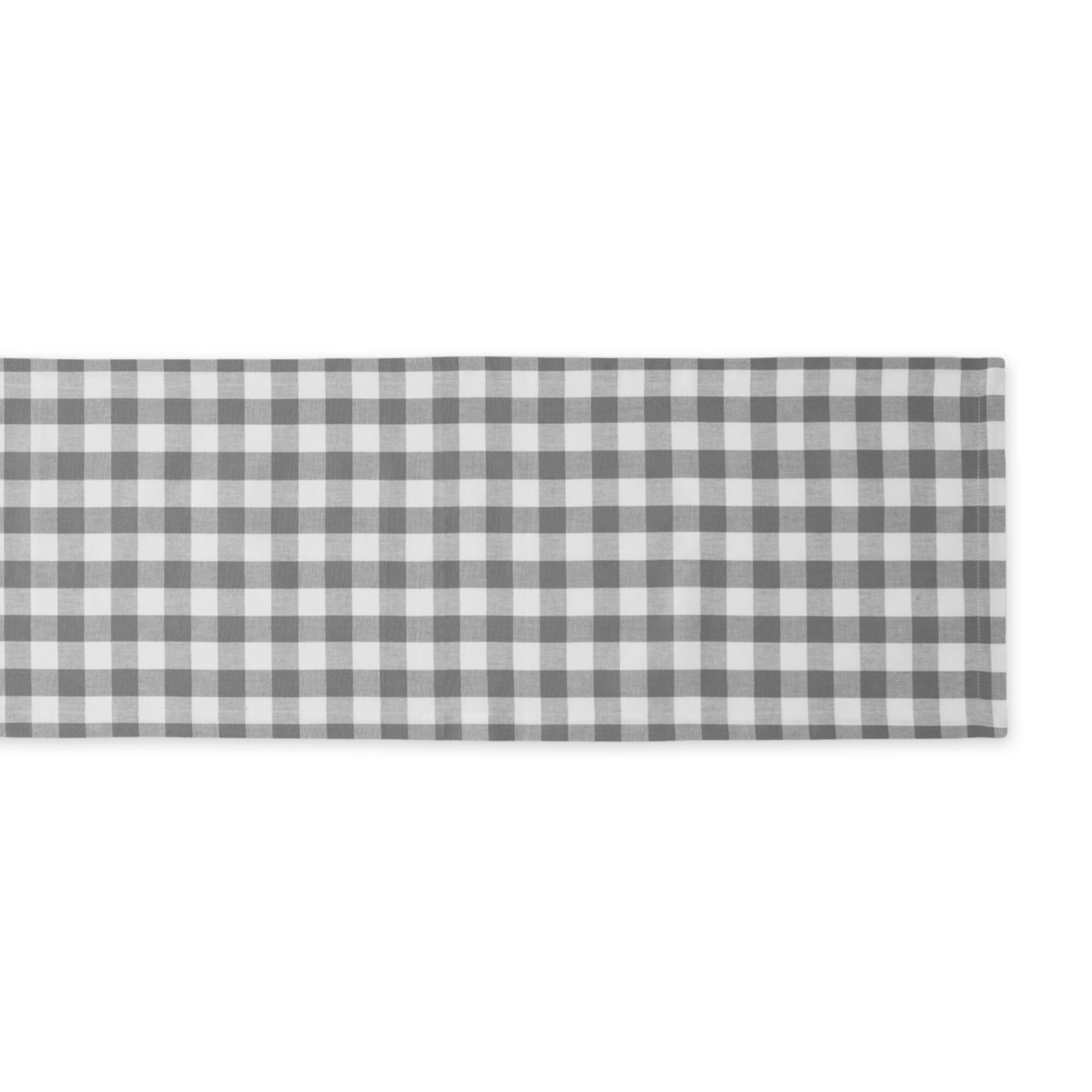 and White Checkers Table Runner 14" x 108